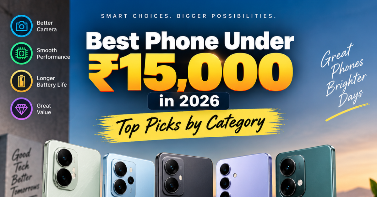 Best phone under ₹15000 in 2026: top picks by category