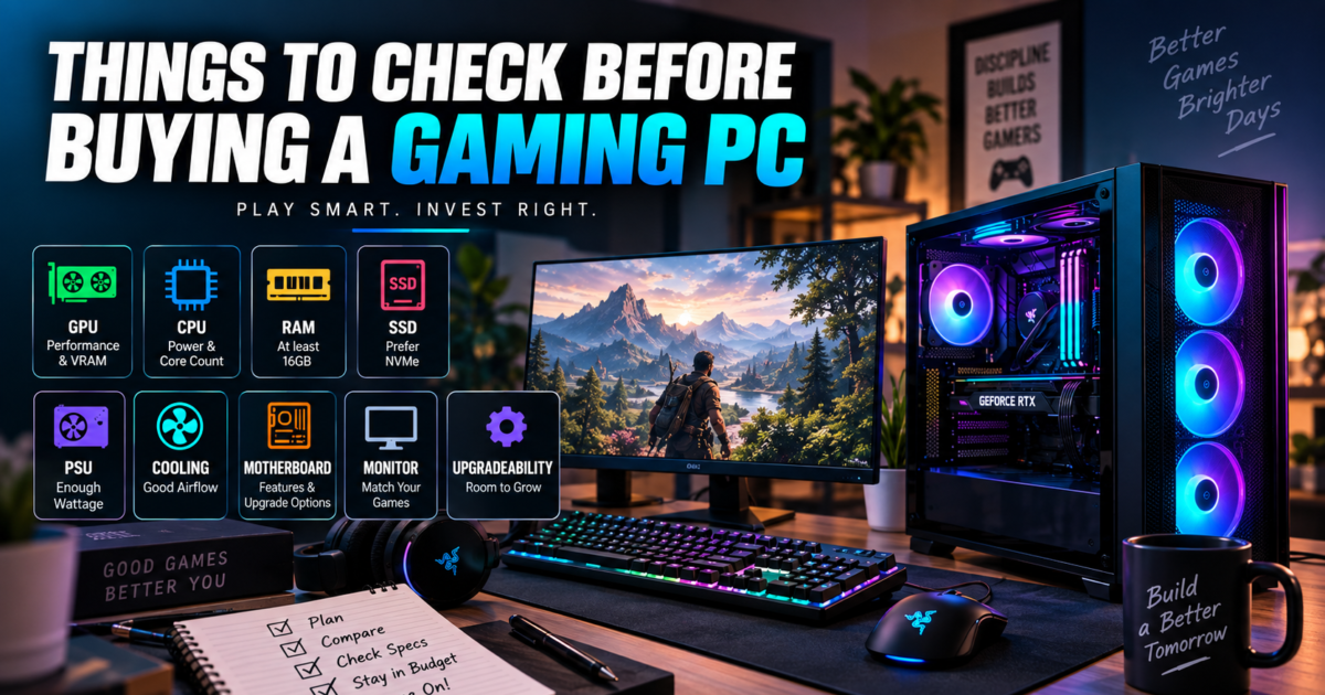 things to check before buying a gaming PC