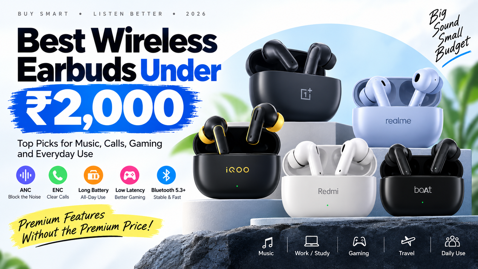 Best Wireless Earbuds Under ₹2000