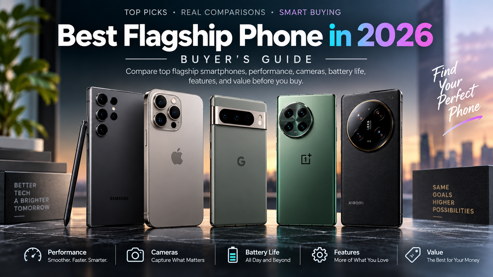 Looking for the best flagship phone in 2026? Compare top flagship smartphones, performance, cameras, battery life, features, and value before you buy.