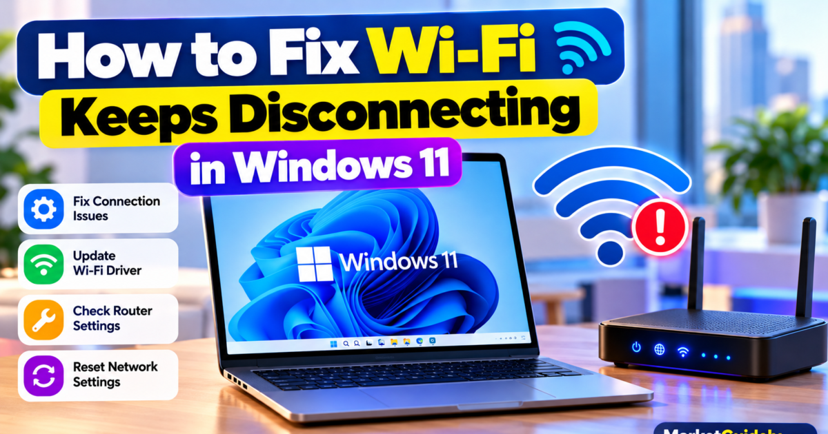 How to fix Wi-Fi keeps disconnecting in Windows 11 on a laptop with a Wi-Fi router