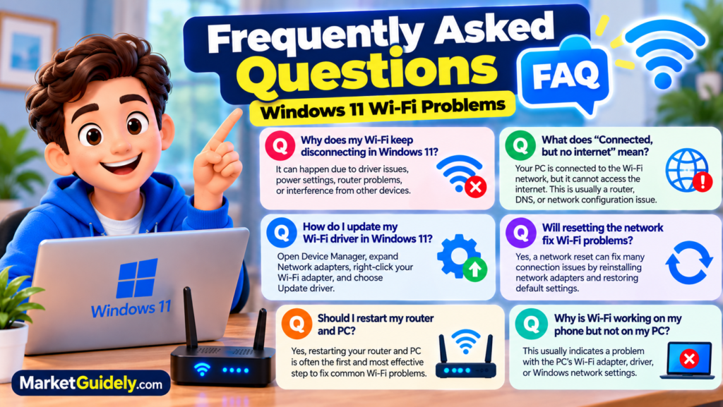 Frequently asked questions about Windows 11 Wi-Fi disconnections and troubleshooting solutions.